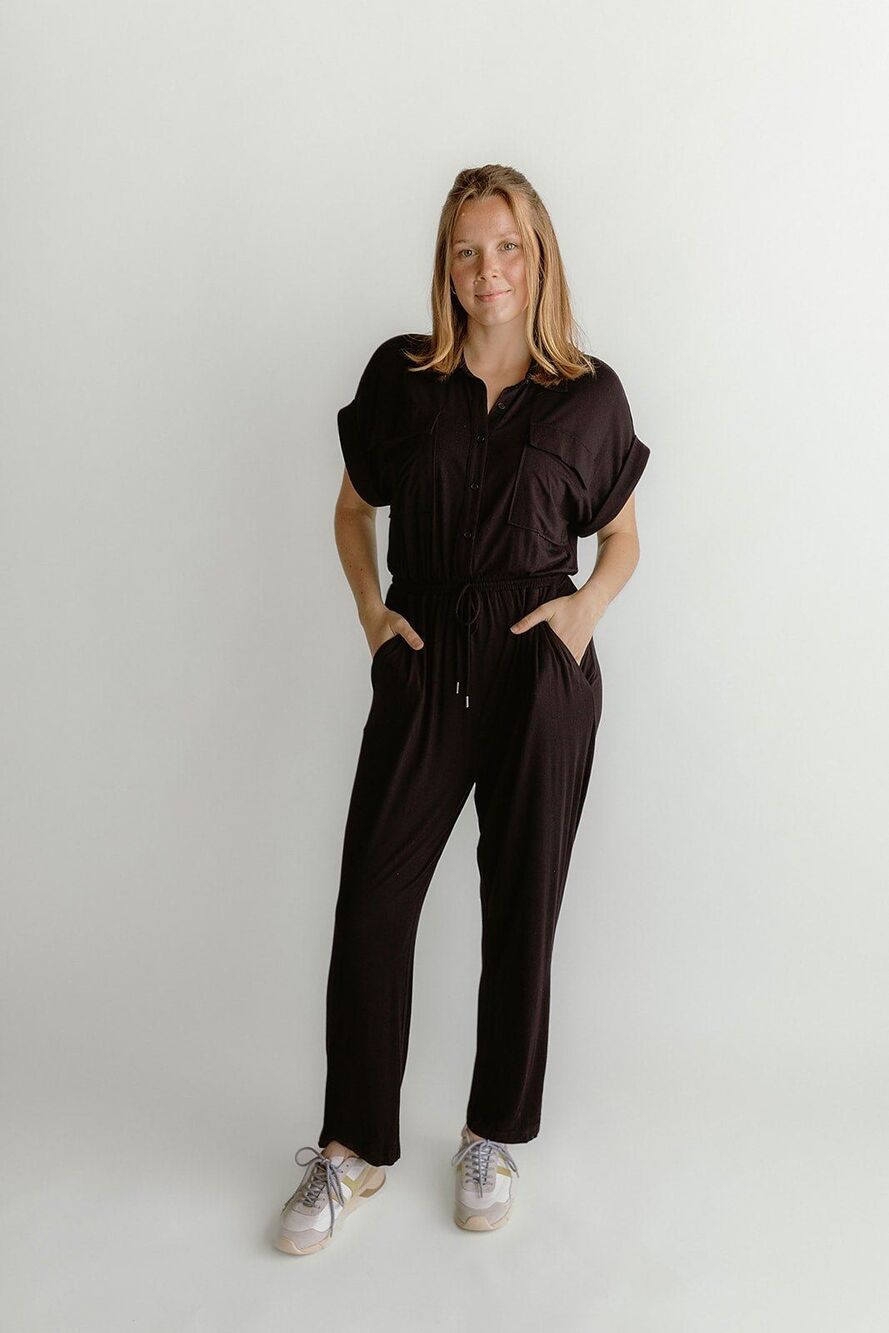 Steve Madden- Alya Jumpsuit Black size Small